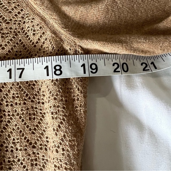 LOFT Tan Cardigan with Relaxed Fit and Textured Knit - Picture 6 of 9